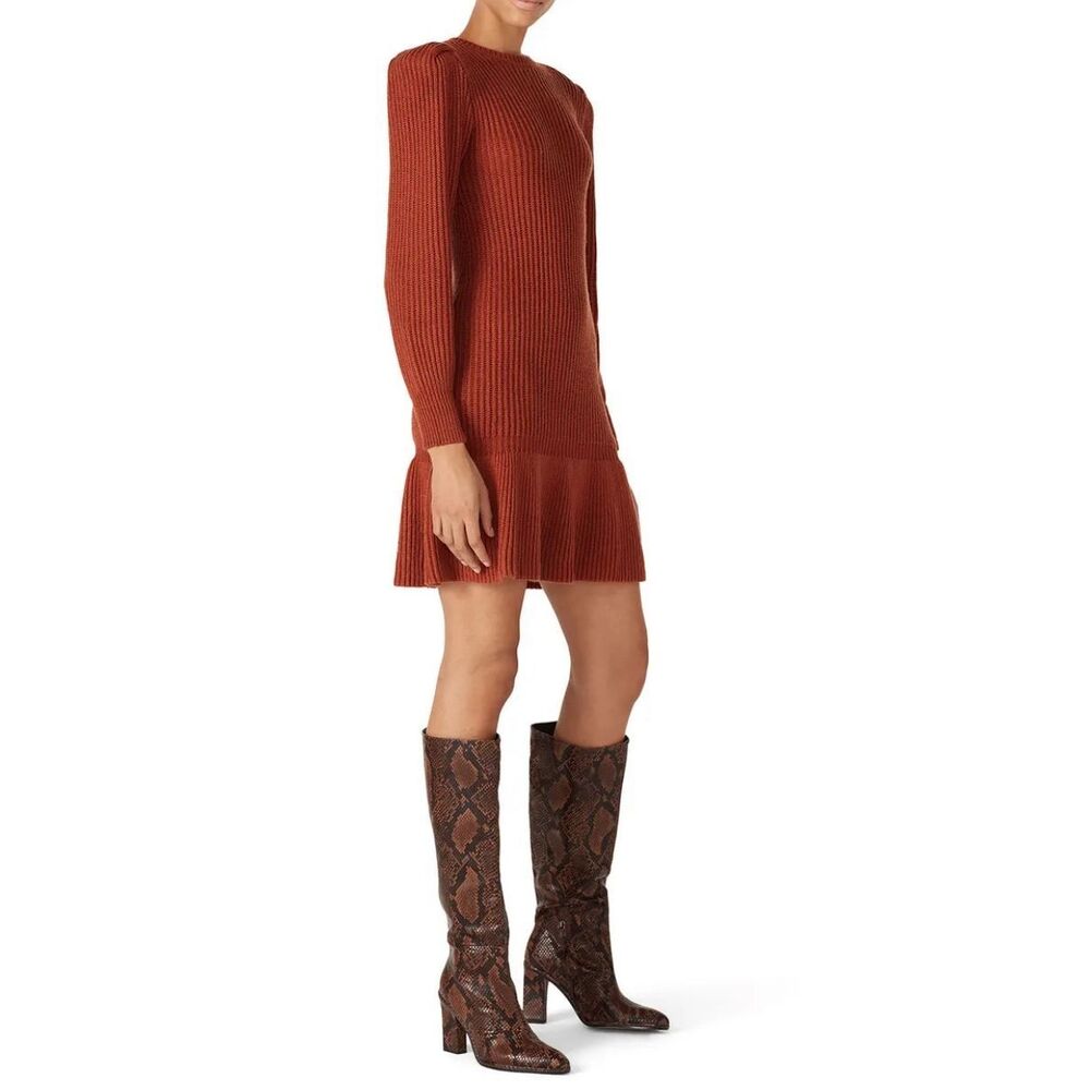 Love, Whit by Whitney Port Rust Sweater Dress‎ Size 0 - Picture 3 of 8